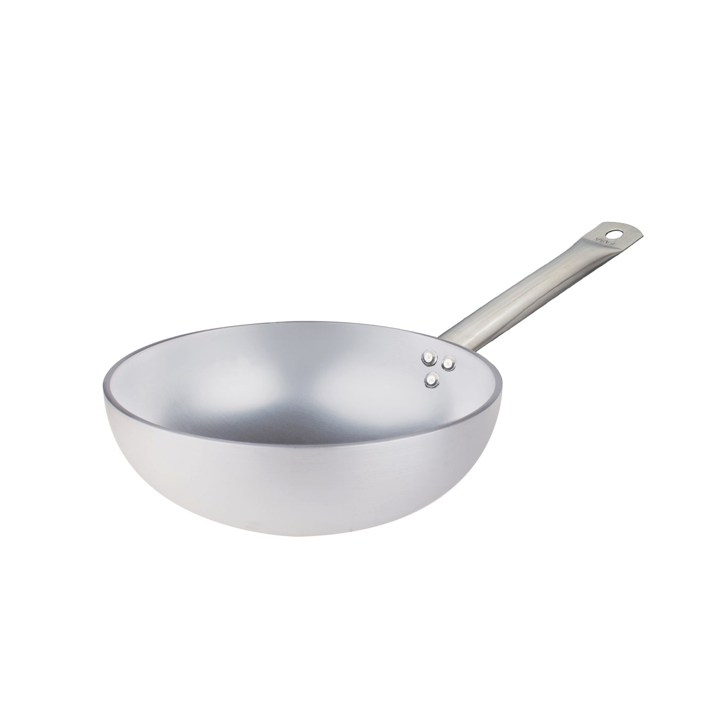 Wok a fondo piatto in alluminio 5mm